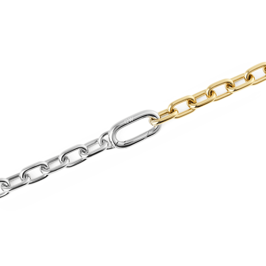 Daniel Wellington Contrast Link Necklace Two Tone Gold | The Jewellery Boutique