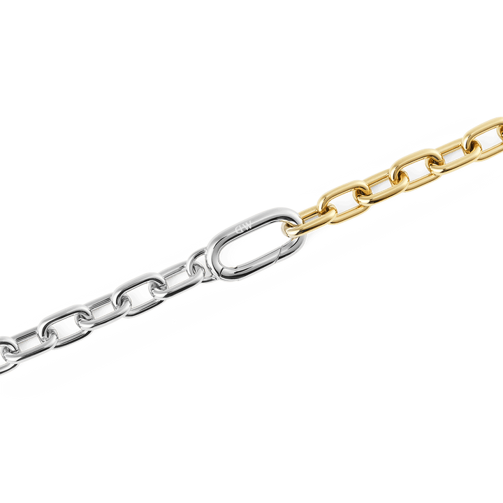 Daniel Wellington Contrast Link Necklace Two Tone Gold | The Jewellery Boutique