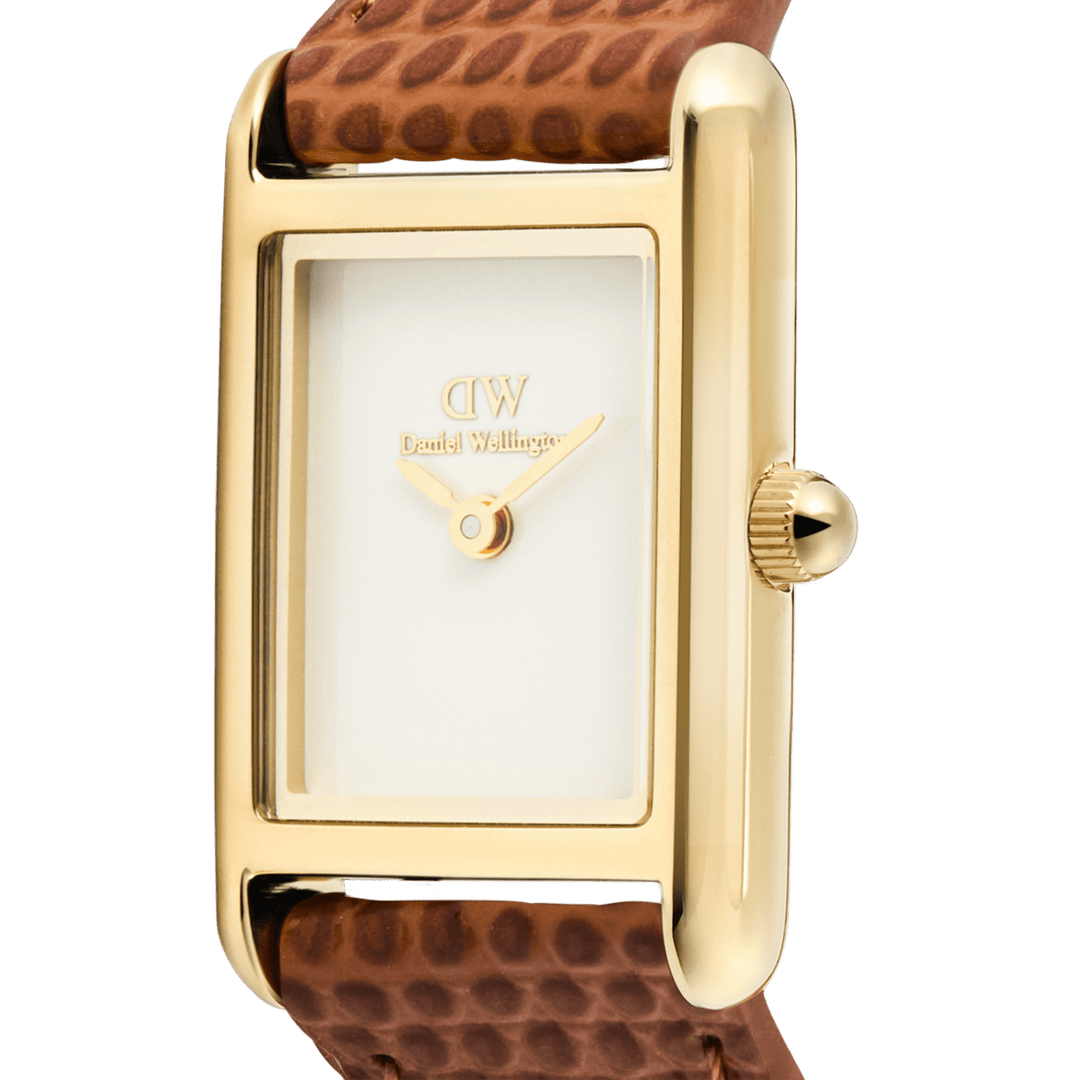 Daniel Wellington Bound Mini Light Brown Lizard Gold | The Jewellery Boutique
