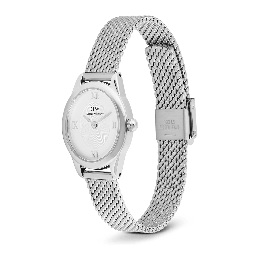 Daniel Wellington Ophelia Mini Mesh White Silver | The Jewellery Boutique