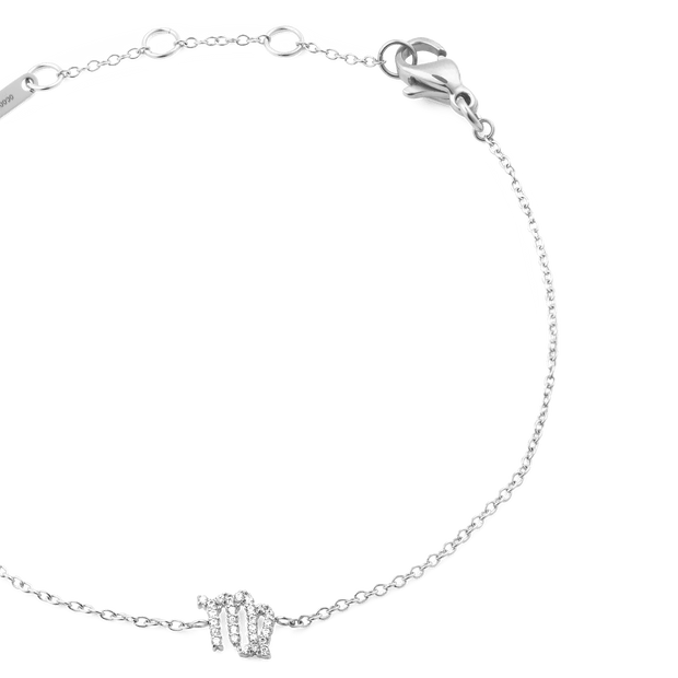 Daniel Wellington Crystal Zodiac Chain Bracelet Silver