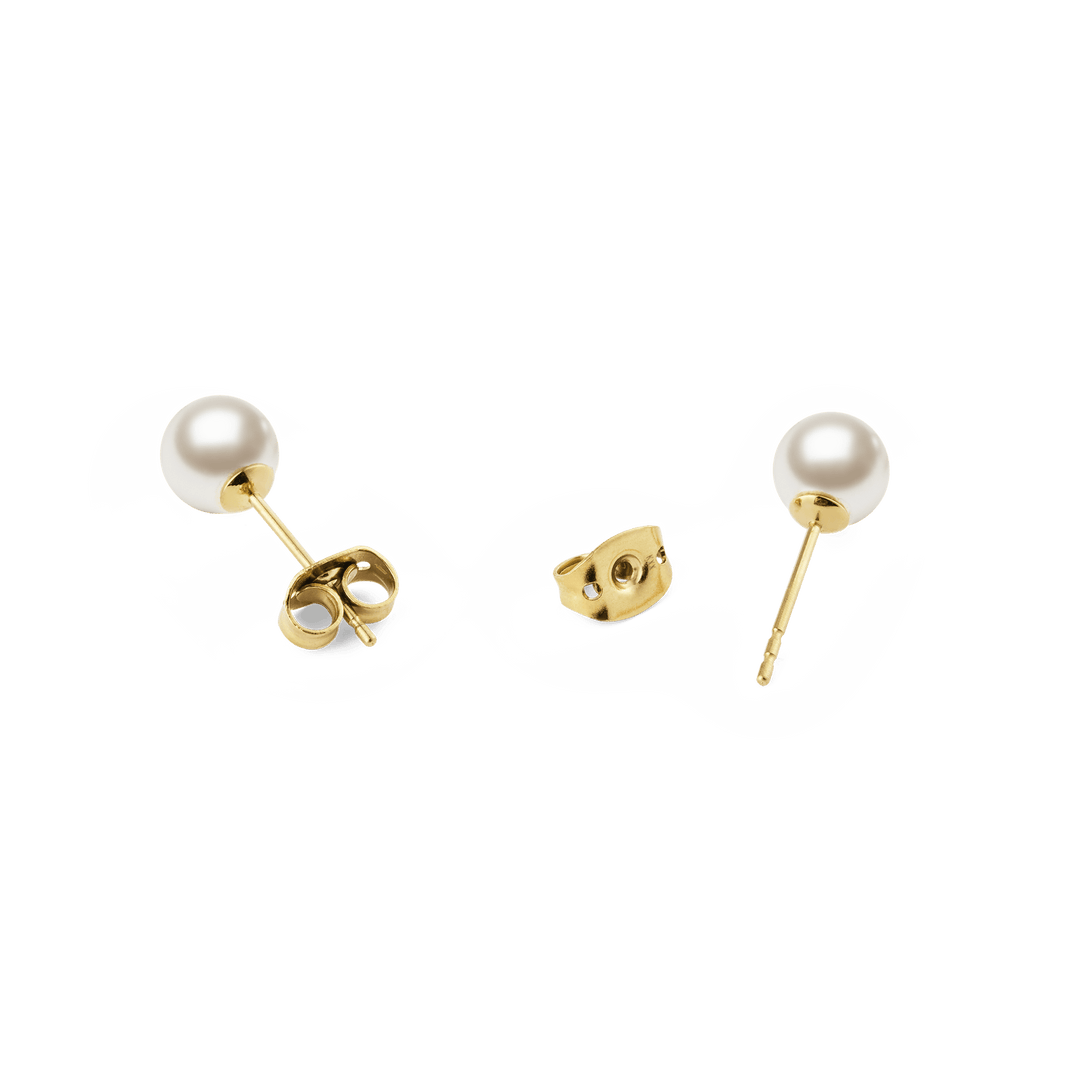 Daniel Wellington Pearl Stud Earring Gold | The Jewellery Boutique