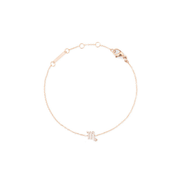 Daniel Wellington Crystal Zodiac Chain Bracelet Rose Gold