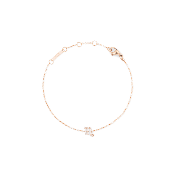 Daniel Wellington Crystal Zodiac Chain Bracelet Rose Gold