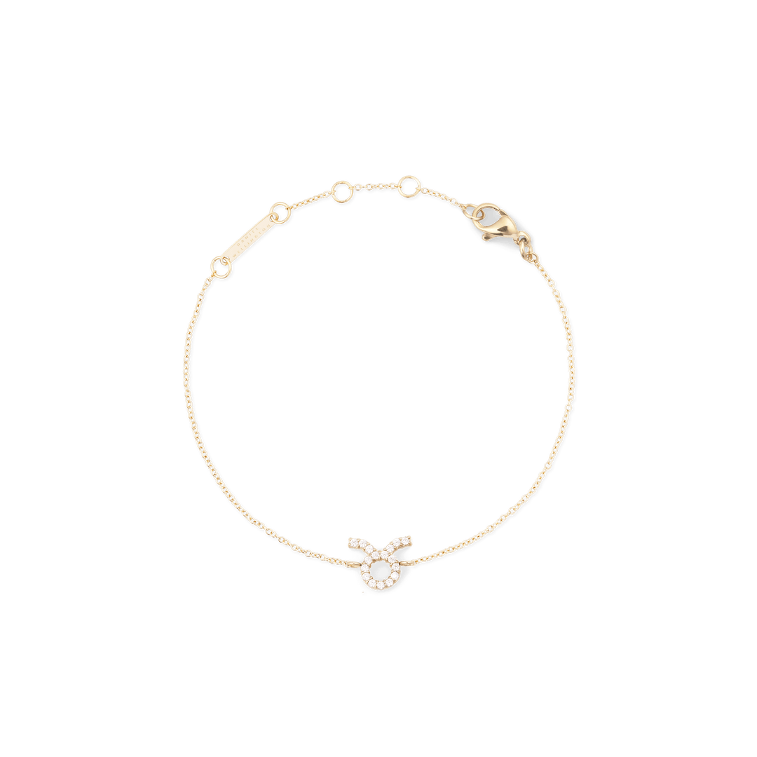 Crystal Zodiac Chain Bracelet Gold