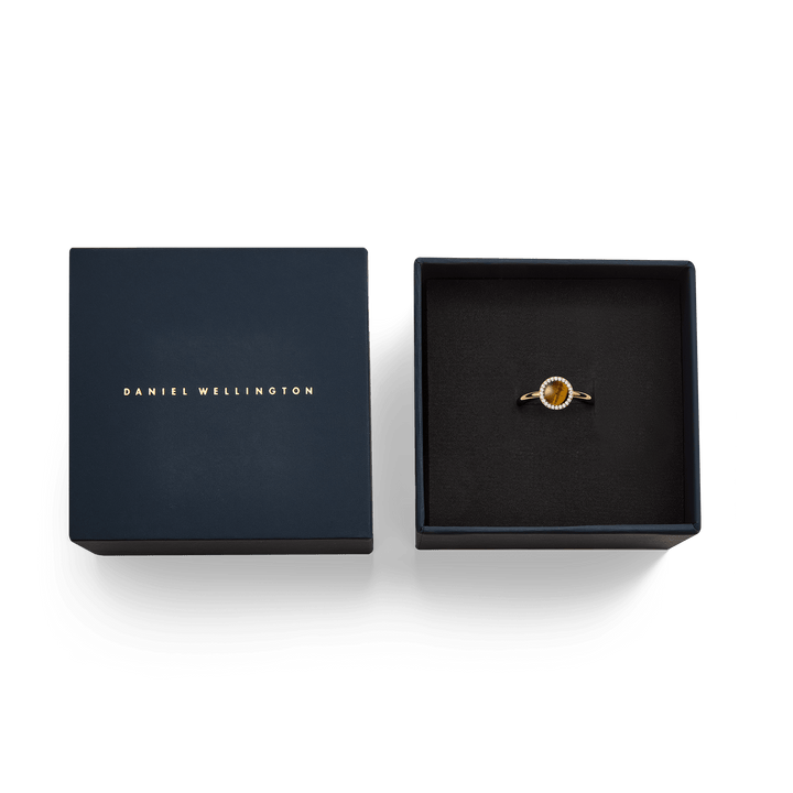 Audrey Ring Tiger Eye Rose Gold