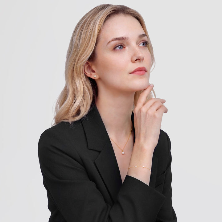 Daniel Wellington Pearl Necklace Gold | The Jewellery Boutique