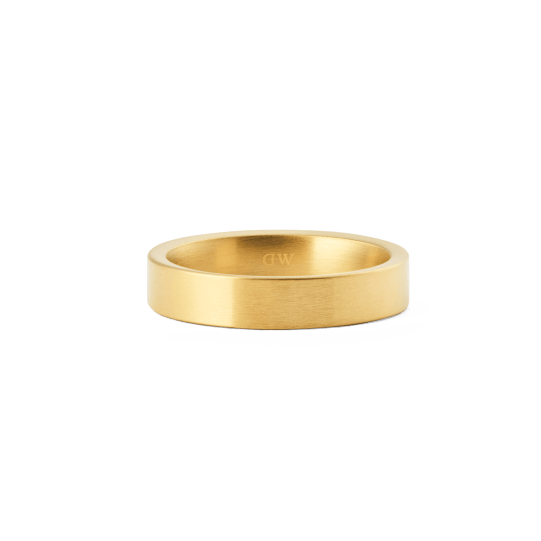 Daniel Wellington Line Ring Brushed Gold 4.5mm | The Jewellery Boutique