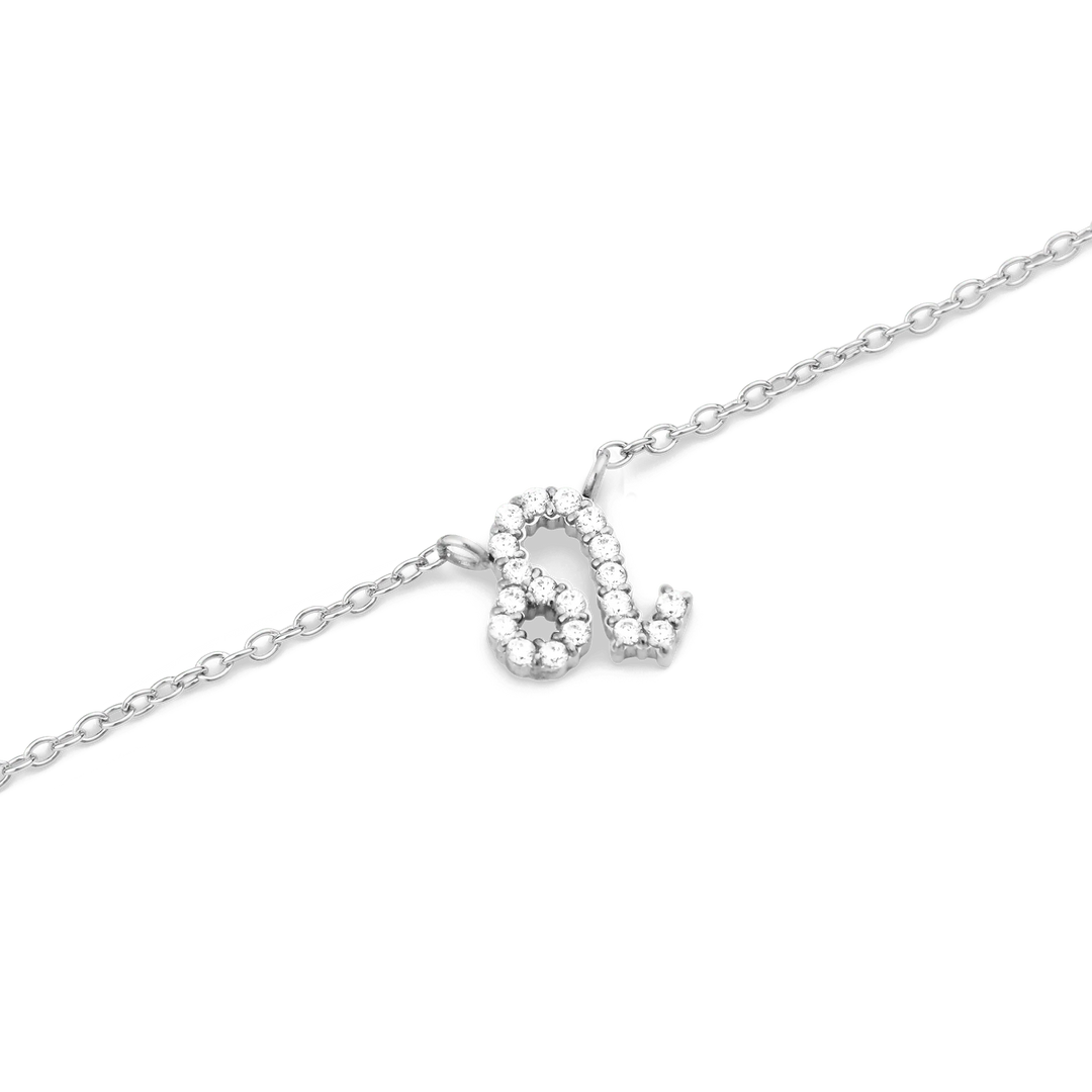 Zodiac Crystal Necklace Silver