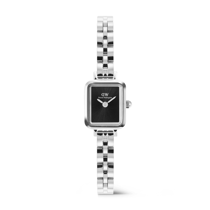 Daniel Wellington Quadro Mini Arch 3-link Onyx Sunray Silver