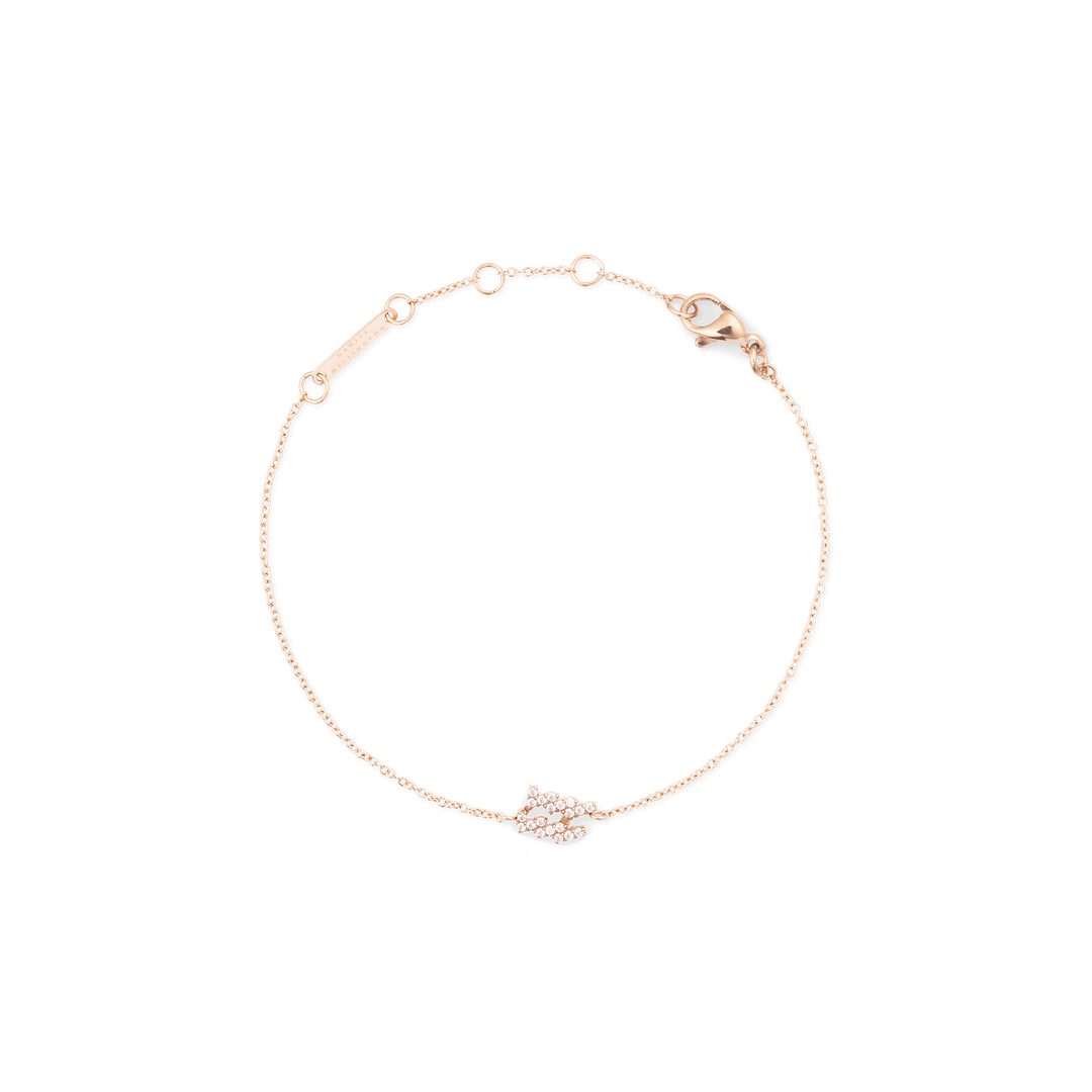 Crystal Zodiac Chain Bracelet Rose Gold