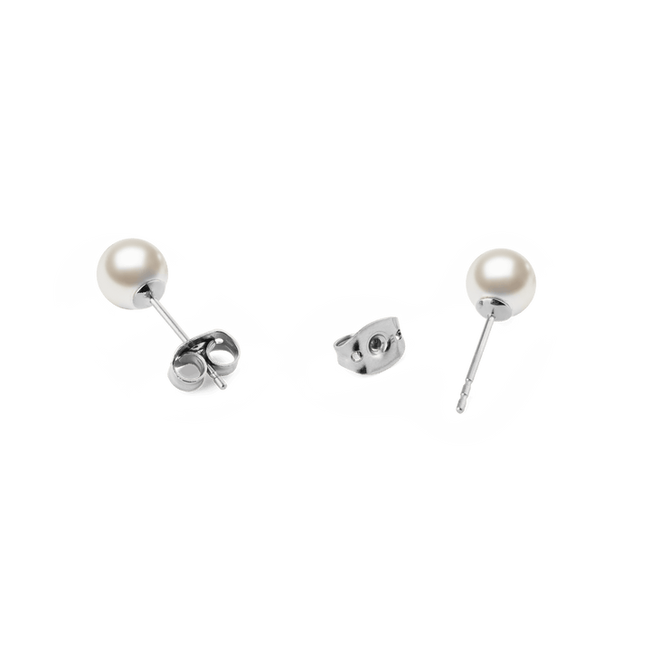 Daniel Wellington Pearl Stud Earring Silver | The Jewellery Boutique