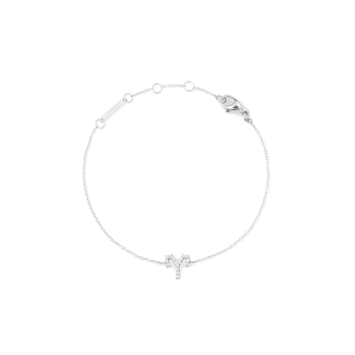 Crystal Zodiac Chain Bracelet Silver