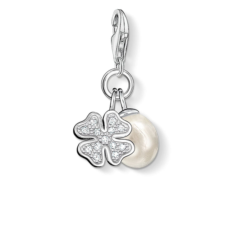 Thomas Sabo Charm Pendant "Cloverleaf With Pearl"