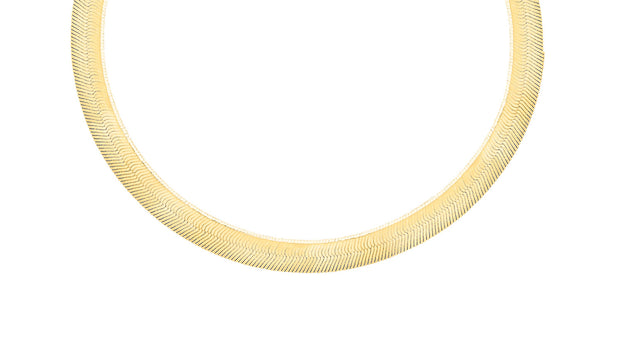9K Yellow Gold Herringbone Necklace 41cm