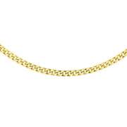9K Yellow Gold 25 Diamond Cut Curb Chain 45cm