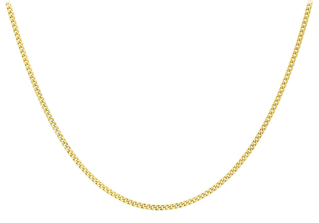9K Yellow Gold Diamond Cut Necklace