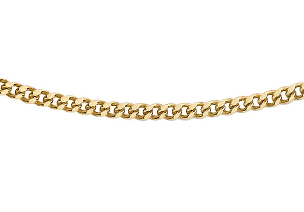 9K Yellow Gold Diamond Chain Necklace