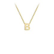 9K Yellow Gold 'B' Initial Adjustable Necklace 38cm/43cm  Australia