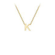 9K Yellow Gold 'K' Initial Adjustable Necklace 38cm/43cm  Australia