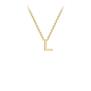 9K Yellow Gold 'L' Initial Adjustable Necklace 38cm/43cm  Australia