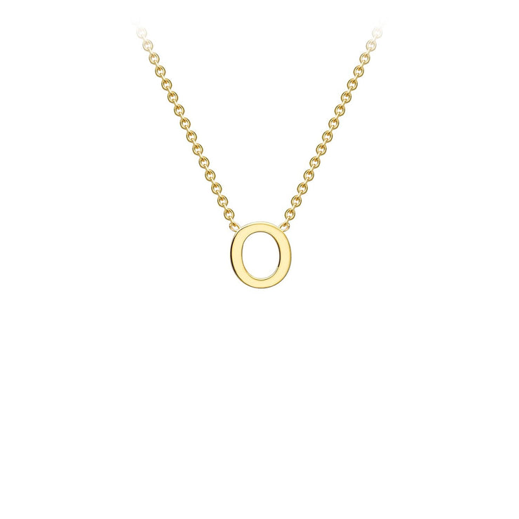 9K Yellow Gold 'O' Initial Adjustable Necklace 38cm/43cm  Australia