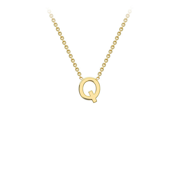9K Yellow Gold 'Q' Initial Adjustable Necklace 38cm/43cm  Australia