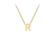 9K Yellow Gold 'R' Initial Adjustable Necklace 38cm/43cm  Australia