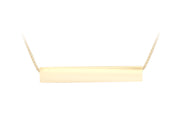 9K Yellow Gold Horizontal Bar Necklace 45-50cm