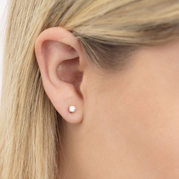 Diamond Stud Earrings with 0.40ct Diamonds in 18K Rose Gold