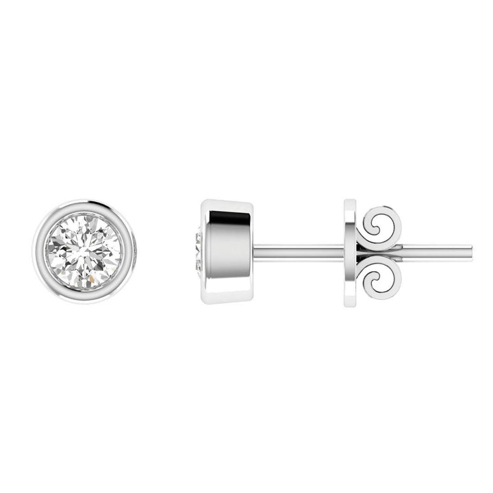 Diamond Stud Earrings with 0.50ct Diamonds in 18K White Gold