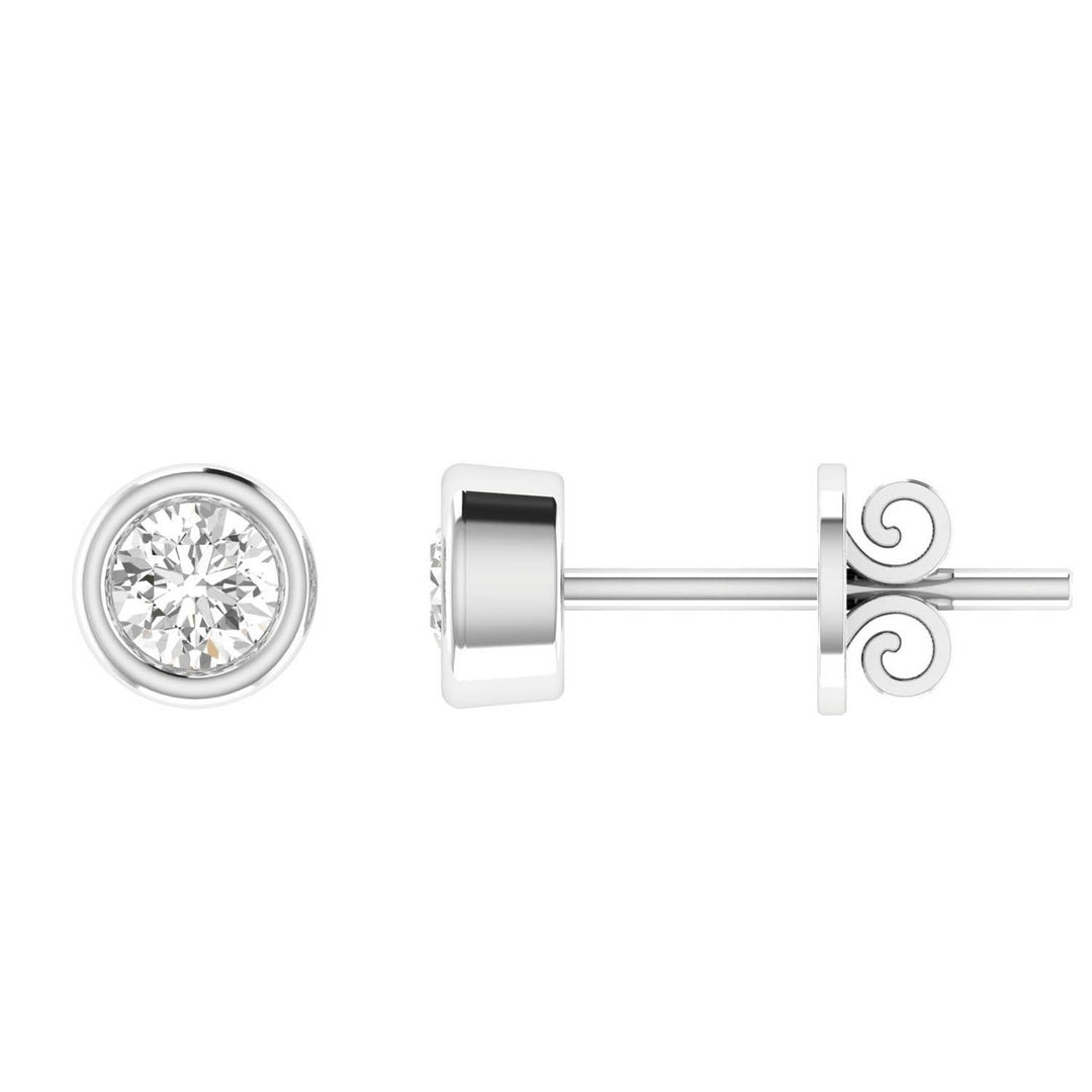 Diamond Stud Earrings with 0.90ct Diamonds in 18K White Gold