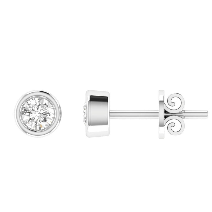 Diamond Stud Earrings with 0.90ct Diamonds in 18K White Gold