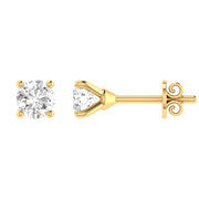 Diamond Stud Earrings with 0.50ct Diamonds in 18K Yellow Gold