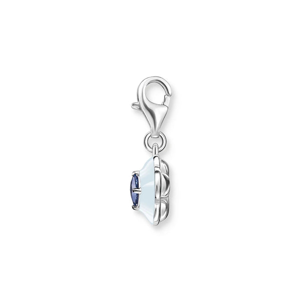 Charm Pendant Flower Blue Stone | The Jewellery Boutique