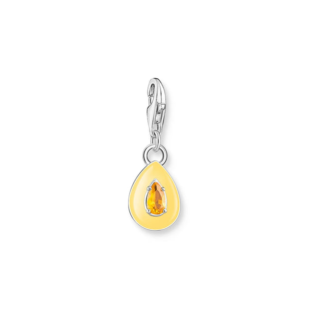 Charm Pendant Teardrop Orange Stone | The Jewellery Boutique