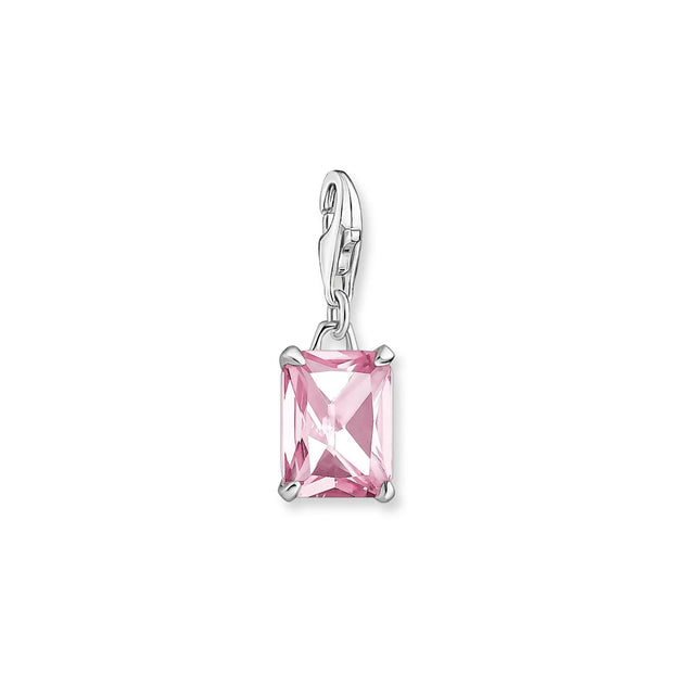 Charm Pendant Pink Octagon Stone | The Jewellery Boutique