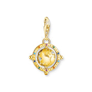 Charm Pendant Vintage Globe Gold Multi Stone | The Jewellery Boutique