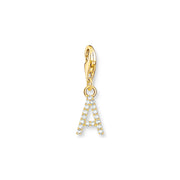 Charm pendant letter A gold plated | The Jewellery Boutique