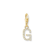 Charm pendant letter G gold plated | The Jewellery Boutique