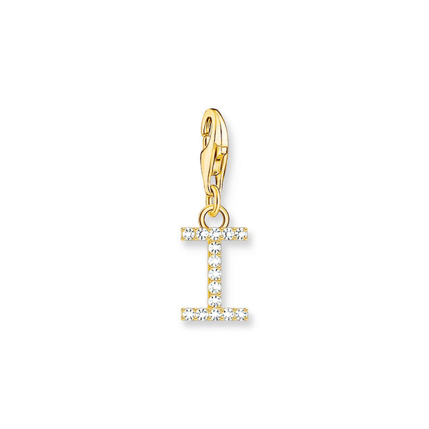 Charm pendant letter I gold plated | The Jewellery Boutique