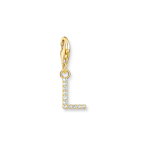 Charm pendant letter L gold plated | The Jewellery Boutique