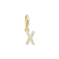 Charm pendant letter X gold plated | The Jewellery Boutique