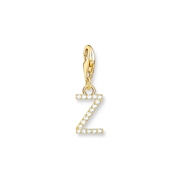 Charm pendant letter Z gold plated | The Jewellery Boutique