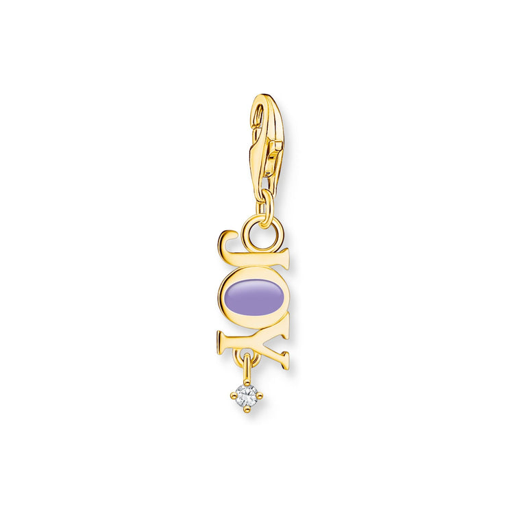 THOMAS SABO THOMAS SABO Charm Pendant Joy with Stone Gold Plated