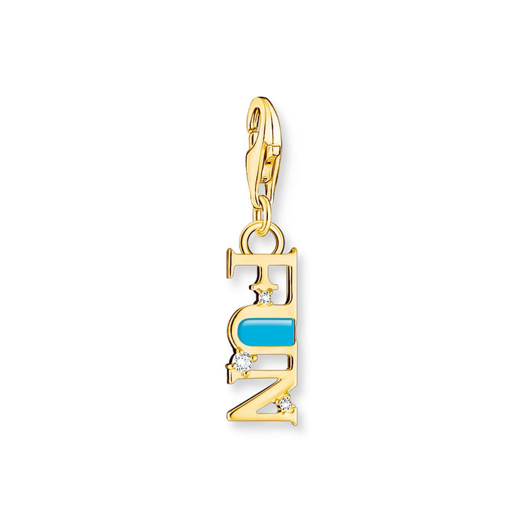 THOMAS SABO THOMAS SABO Charm Pendant Fun with Stones Gold Plated