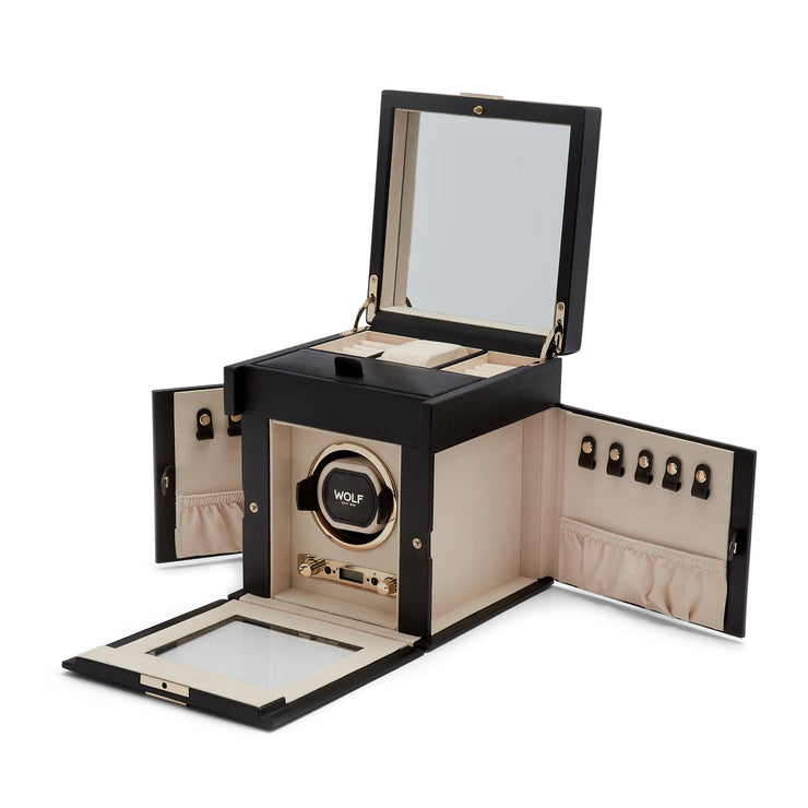 Wolf Palermo Single Watch Winder Black