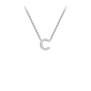 9K White Gold 'C' Initial Adjustable Necklace 38cm/43cm  Australia