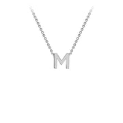 9K White Gold 'M' Initial Adjustable Necklace 38cm/43cm  Australia