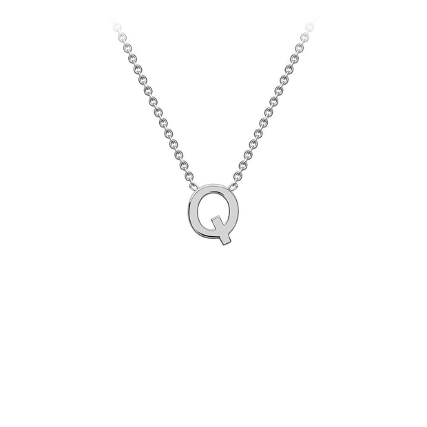9K White Gold 'Q' Initial Adjustable Necklace 38cm/43cm  Australia
